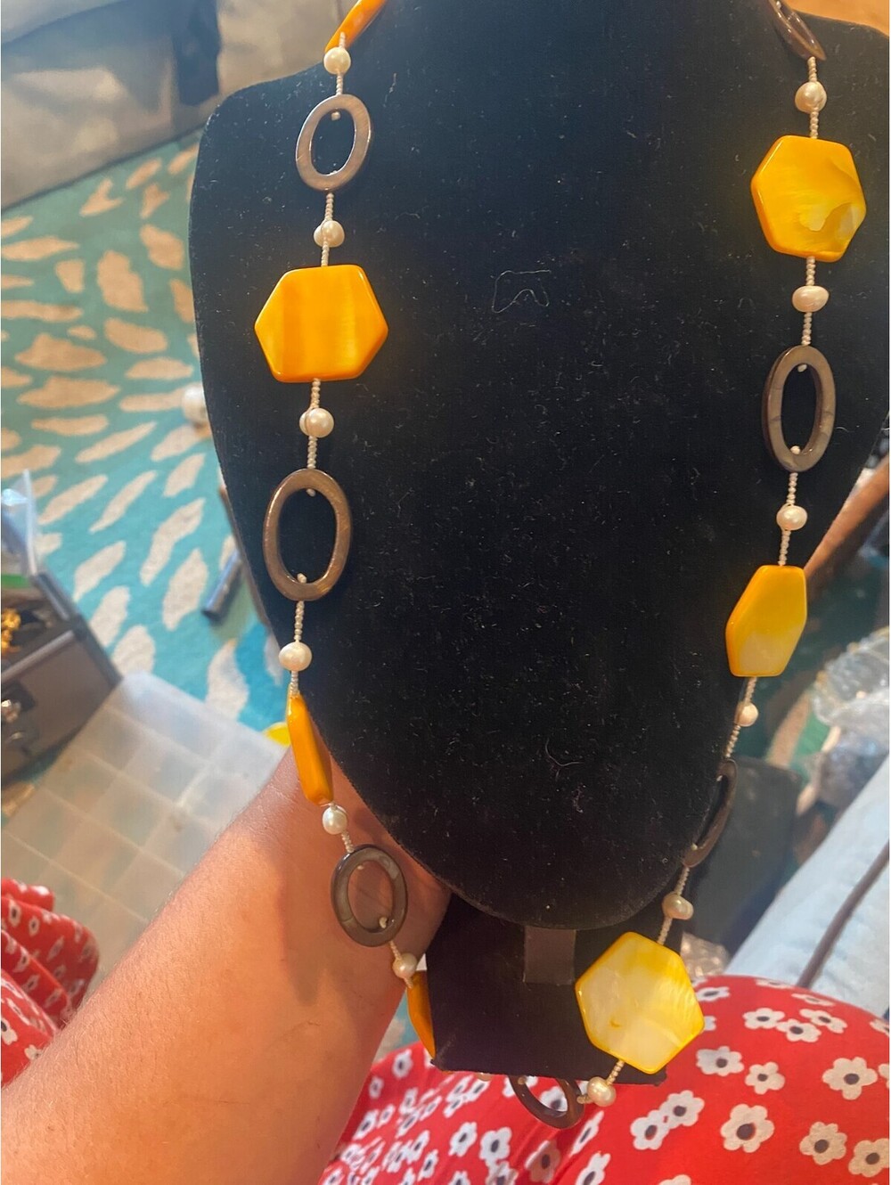 vintage boho statement necklace